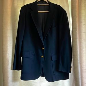 Mens Navy Peacoat Blazer Fine Cashmere, sz42Reg
